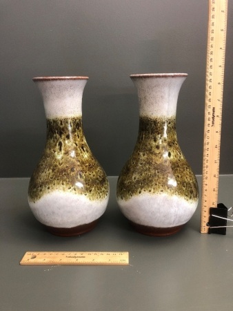 Pair of Mid Century W.German Jasba Glazed Vases