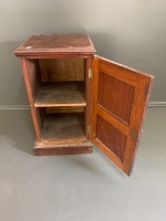 Antique French Pot Cupboard with Burr Walnut Veneer & Fielded Panel Door - 2