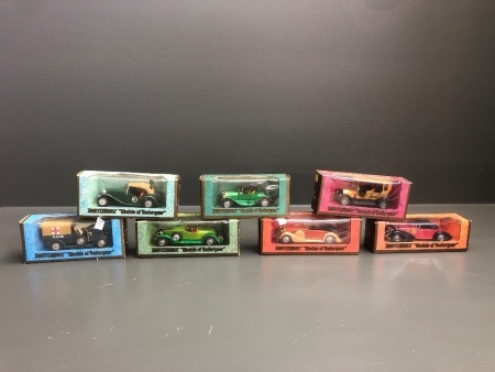 Asstd Collection of 7 Boxed Matchbox Models of Yesteryear
