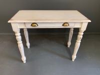 Shabby Painted Single Drawer Side Table/Desk