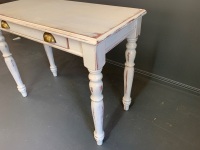 Shabby Painted Single Drawer Side Table/Desk - 2