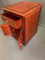 Heavy Contemporary Chinese Rosewood Bedside Table with Secret Drawer - 2