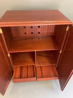 Contemporary Flame Mahogany Cupboard/Drinks Cabinet - 4