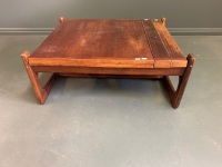 Mid Century Danish Teak Coffee Table with 3 Part Top