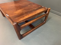 Mid Century Danish Teak Coffee Table with 3 Part Top - 2