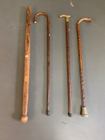 Collection of 4 Asstd Walking Sticks - 2