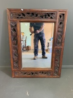 Large Carved Timber Framed Mirror