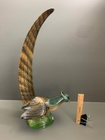 Large Ceramic Lyre Style Bird - 2