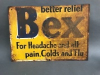 Vintage Tin Bex Sign - As Is