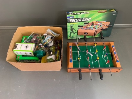 Asstd Lot of As New Toys inc. Farm, Soccer, Mini Drone Etc