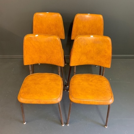 4 x Retro Vinyl Covered Chairs