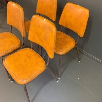 4 x Retro Vinyl Covered Chairs - 2