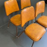 4 x Retro Vinyl Covered Chairs - 3