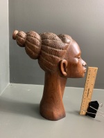 Carved African Head Signed Koli - 4