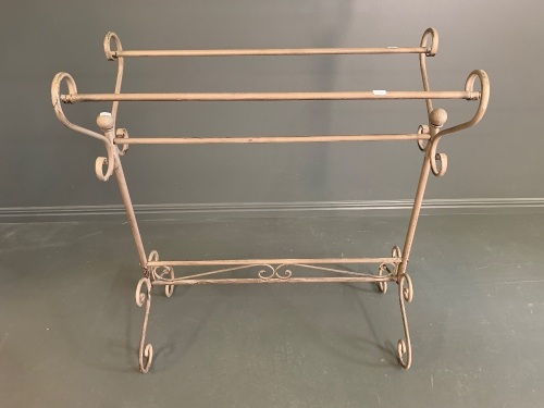 Contemporary Scrolled Metal Towel Rail