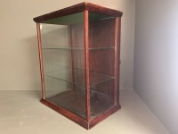 Antique Timber & Glass Counter Top Display Cabinet - 2