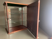 Antique Timber & Glass Counter Top Display Cabinet - 4