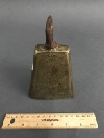 Vintage Bell Bronze Animal Bell with Iron Strap Attachment