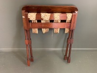 Edwardian Folding Mahogany Suitcase Rack/Stand - 4