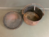 Vintage Steel Camp Cooking Pot - 4