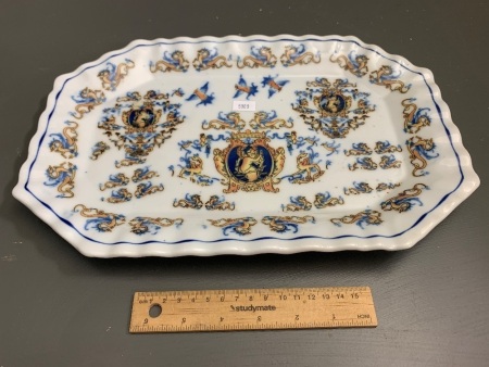 Vintage French Gien Style Cherub Platter