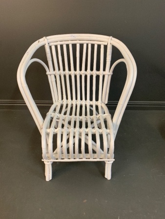 Childs Shabby Vintage Cane Chair