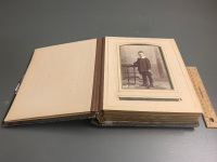 Antique Gilt Edged Photo Album with Some Photos - 3