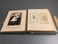 Antique Gilt Edged Photo Album with Some Photos - 4