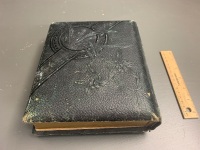 Antique Gilt Edged Photo Album with Some Photos - 6