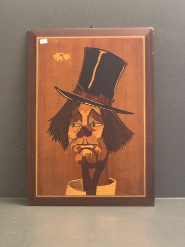 Marquetry Clown Picture