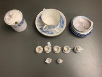 Asstd Lot of Blue White China inc. Coalport, Wedgwood, Danish B&G etc - 2