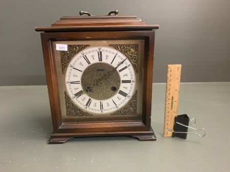 Vintage Hermle Quartz Mantle Clock in Timber Case