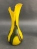 Tall Opaque Yellow Glass Vase - 2