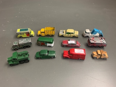 Lot of 11 Asstd 1960's Lesney Husky Die Cast Cars