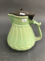 Vintage Green Australian Electric Jug with Bakelite Lid in Petal Design