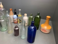 Asstd Box Lot of Glass and Stone Bottles, Syphons and Jars - 3