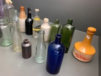 Asstd Box Lot of Glass and Stone Bottles, Syphons and Jars - 5