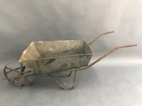 Vintage Wheelbarrow with Iron Spoke Wheel