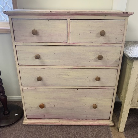 Shabby Painted Talboy / Chest of Drawers
