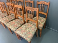 10 x Antique Spindle Back Chairs with Sprung Seats - 2