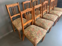 10 x Antique Spindle Back Chairs with Sprung Seats - 3