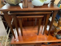 Nest of 3 Mid Century Red Cedar Tables - 2