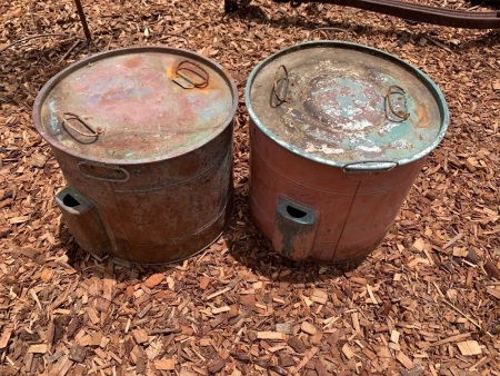 2 Vintage Fowlers Vacola Copper Boilers