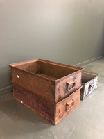 3 Vintage Metal Tool Drawers - 2