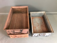 3 Vintage Metal Tool Drawers - 3