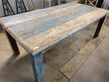 Hardwood Boat Table - As Is - Needs Some Repair