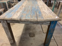 Hardwood Boat Table - As Is - Needs Some Repair - 2
