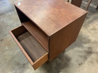 Mid Century Single Drawer Teak Bedside Cupboard - As Is - 3