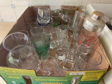 Asstd Lot of Glasses and Barware etc