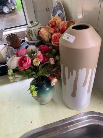3 Asstd Flower Vases inc.Vintage and Contemporary